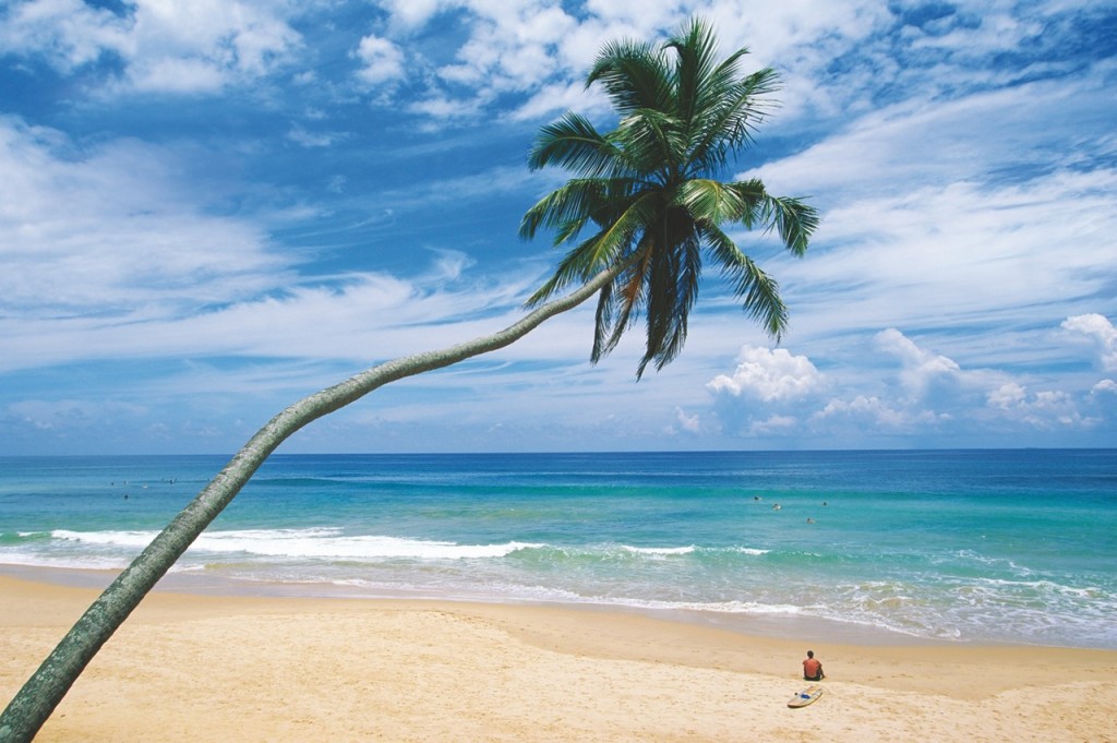 Playas de arena blanca en Sri Lanka 