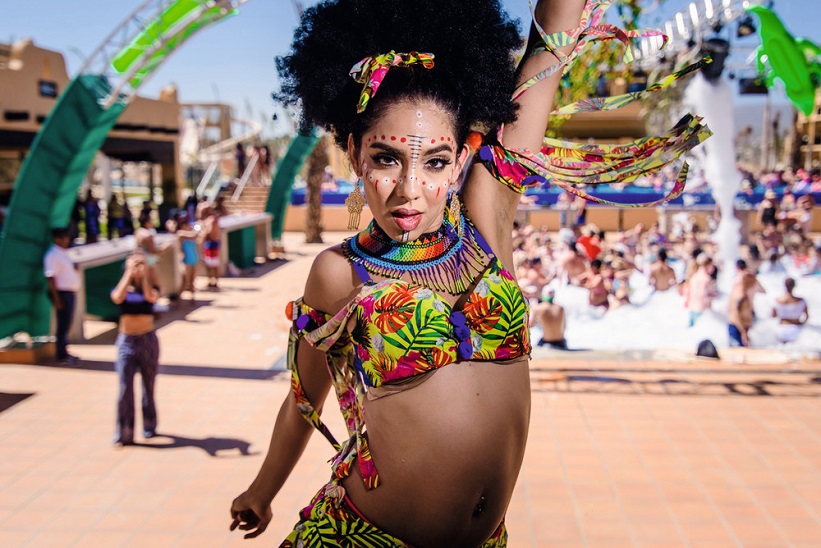 The Jungle Party, one of the RIU’s Pool Parties which is performed in our Hotel RIU SANTA FE