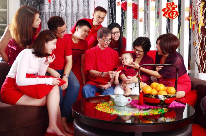 Todas las familias se reúnen para celebrar el año nuevo en China