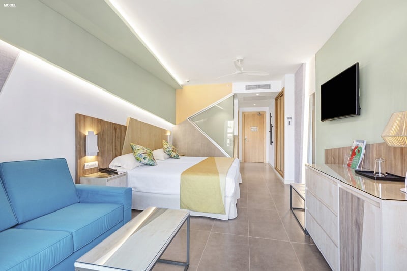 A double room of the new 4-star Riu Playa Park 