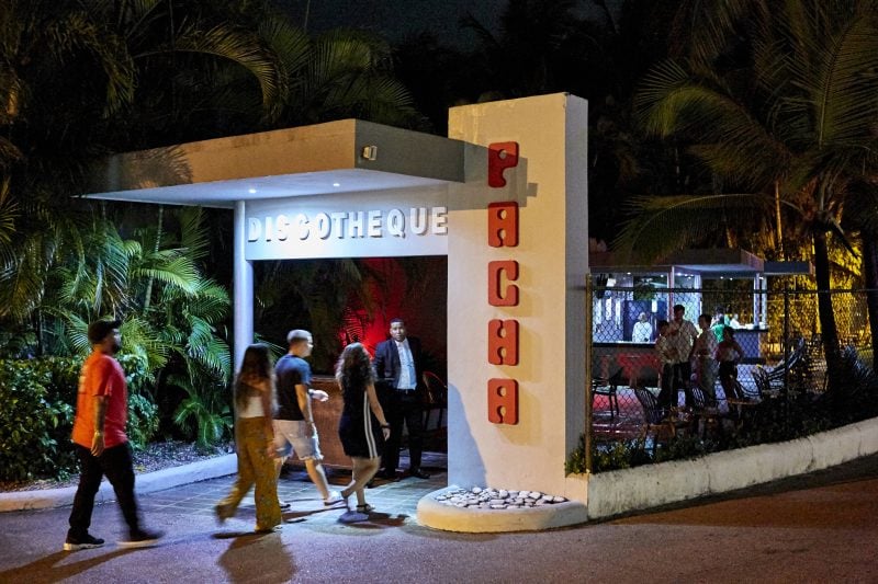 Entrance to the Pacha nightclub from the RIU hotels in Punta Cana