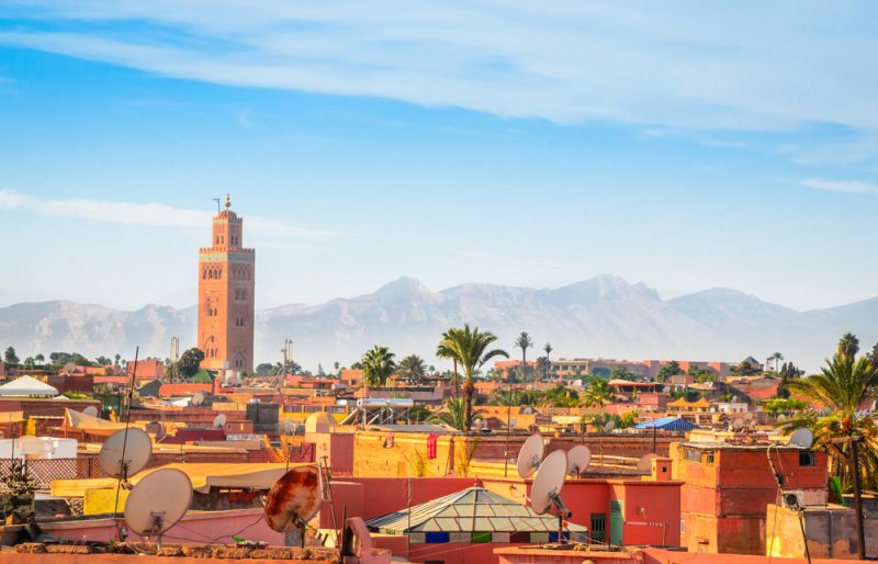 Marrakech es la ciudad conocida por sus tonos rojizos y su maravillosa arquitectura