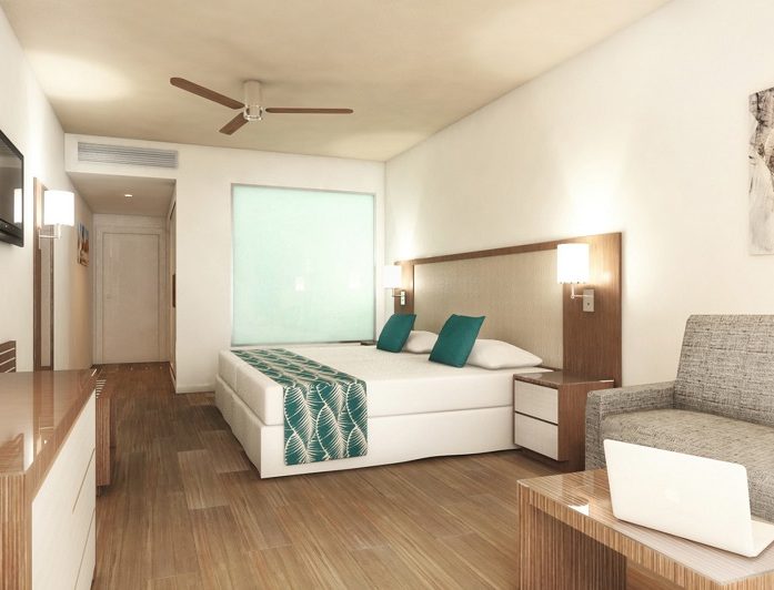 Las habitaciones del hotel Riu Atoll están provistas de todo lo necesario para tu descanso