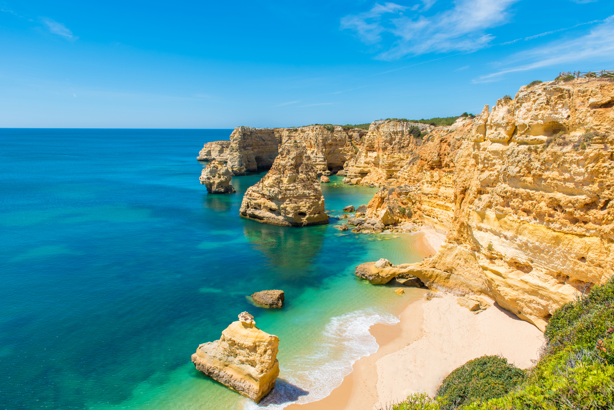 Praia da Marinha - Beautiful Beach Marinha in Algarve, Portugal ...