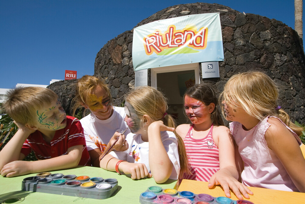 Children can enjoy RiuLand Kids' Club at the Riu Paraiso Lanzarote hotel