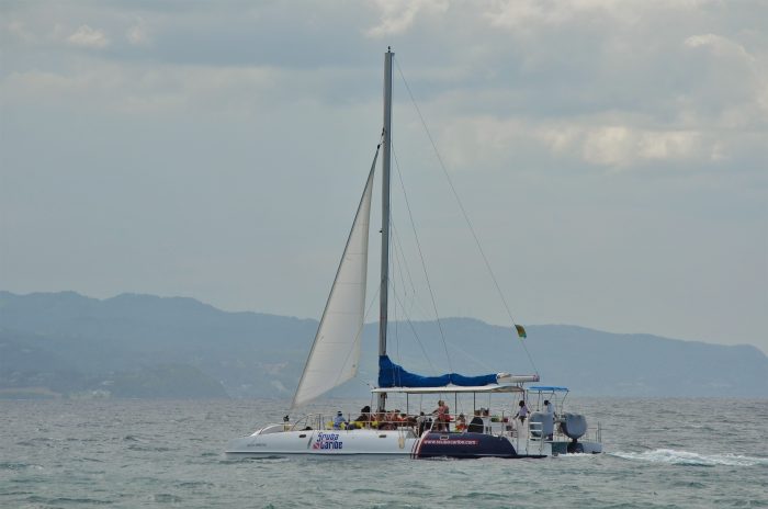 Mit RIU können Sie im Katamaran das Meer Jamaikas entdecken