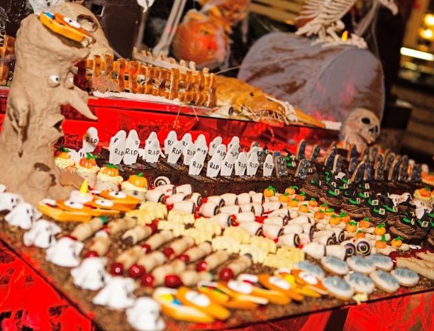 A group of monsters and zombies have invaded the Riu Guanacaste hotel for Halloween