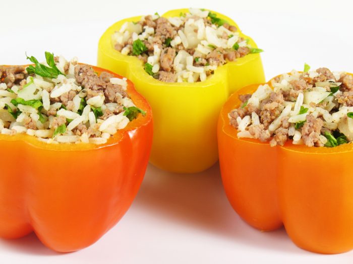 Rice-stuffed peppers is a typical Bulgarian Christmas dish