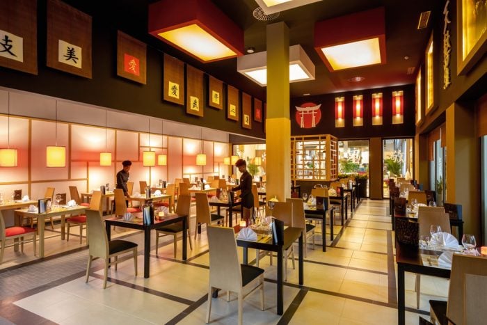 The hotel Riu Palace Boavista has a large Japanese restaurant