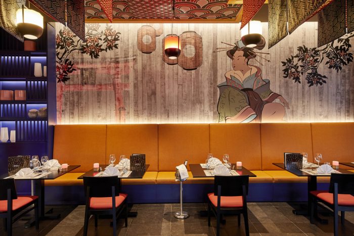 So sieht das japanische Restaurant im Hotel Riu Palace Maldivas aus