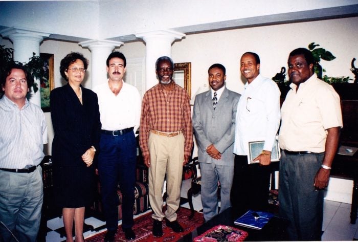 Meeting between Luis Riu and PJ Patterson, the Jamaican president