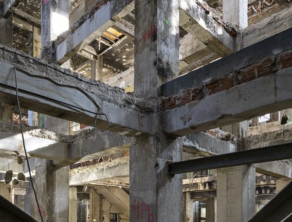 View of basement 2 of the Edificio España prior to the start of the construction work