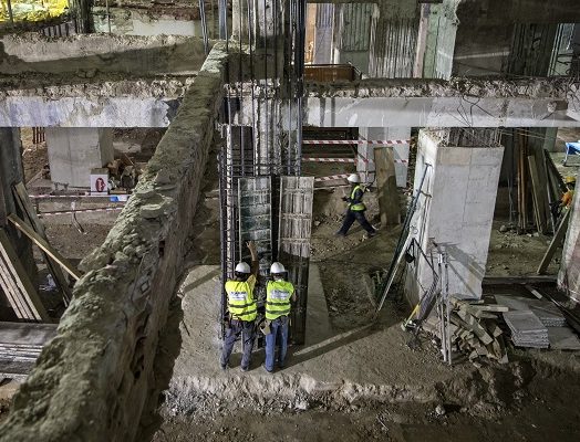 Bauarbeiten im Untergeschoss 2 des Riu Plaza España
