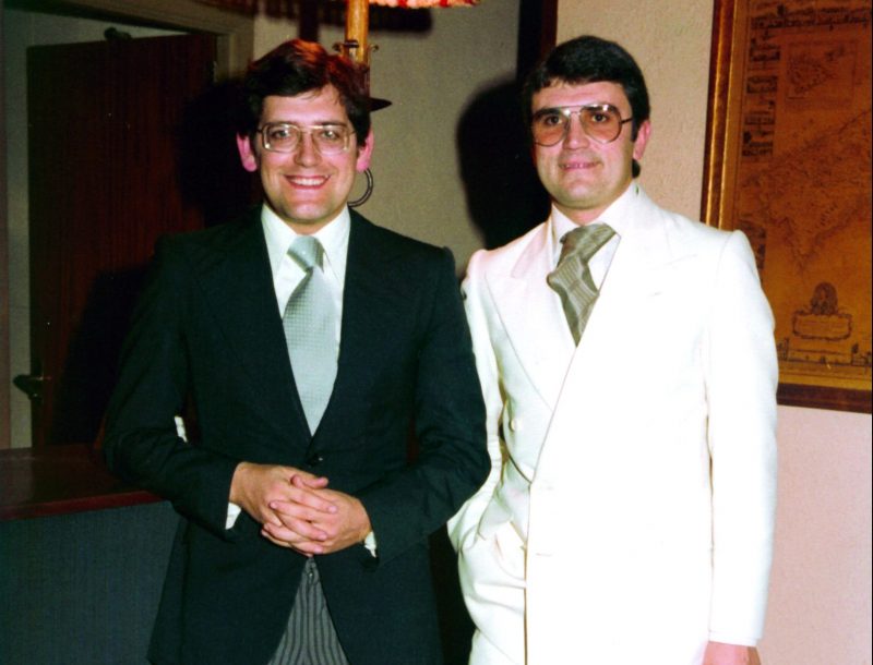 Félix Casado, at the beginning of his career at Riu Hotels, with Guillermo Marqués.
