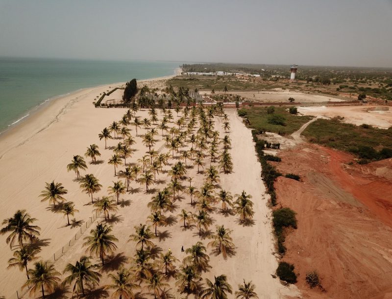 Pointe Sarène, in Senegal, tourist area where the new Hotel Riu Baobab is being built