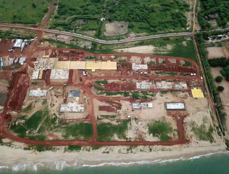 Initial construction work for the Hotel Riu Baobab in Senegal