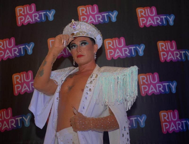 Fantasy character at the Riu get Together Party, an event in the Tequila Riu hotel in Mexico