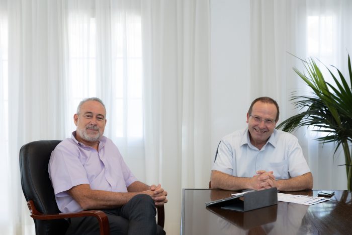 Luis Riu, CEO of RIU Hotels & Resorts, and his personal assistant, José Manuel Celdrán