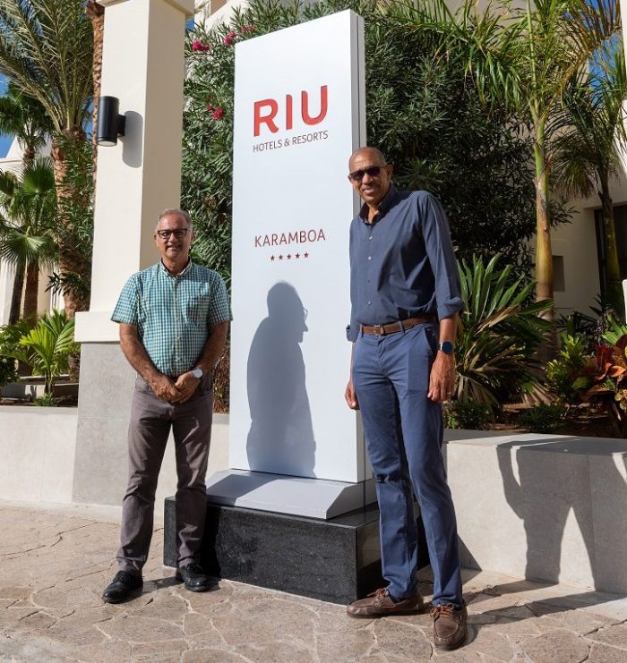 Carlos Almeida y Carmelo González, responsables de RRHH de RIU Hotels & Resorts de Cabo Verde y Gran Canaria