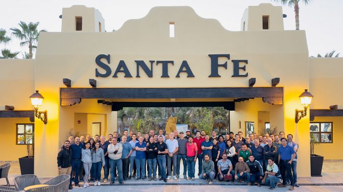 The team responsible for the renovation of the Hotel Riu Santa Fe in Los Cabos (Mexico)