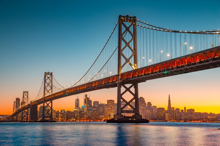 View of the Golden Gate Bridge.