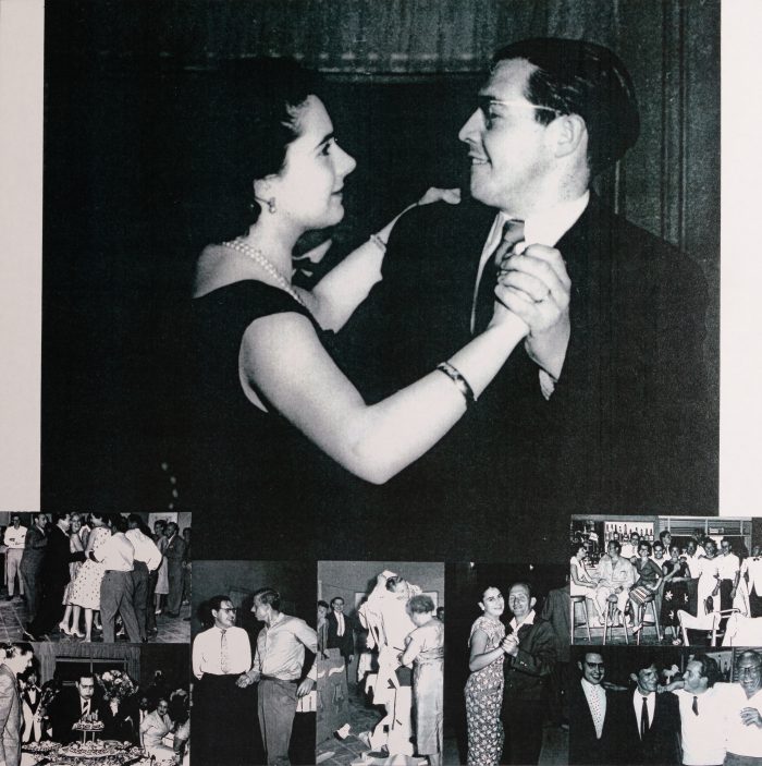 A historic image of Pilar Güell participating in one of the dances organized by the Hotel Riu San Francisco in the 1950s and 1960s