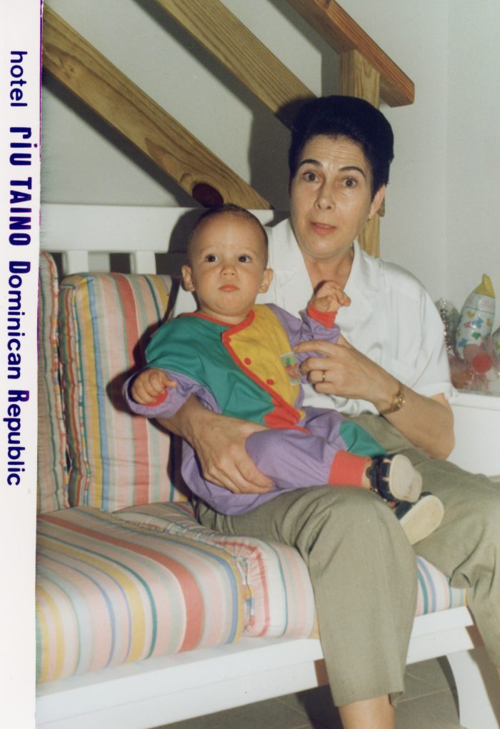 Pilar Güell at the Hotel Riu Taino with her grandson Luis Riu Rodríguez