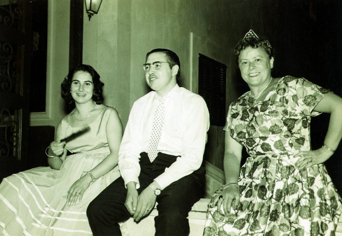 Pilar Güell and Luis Riu Bertrán at one of the dances held at the Hotel RIU San Francisco in Playa de Palma