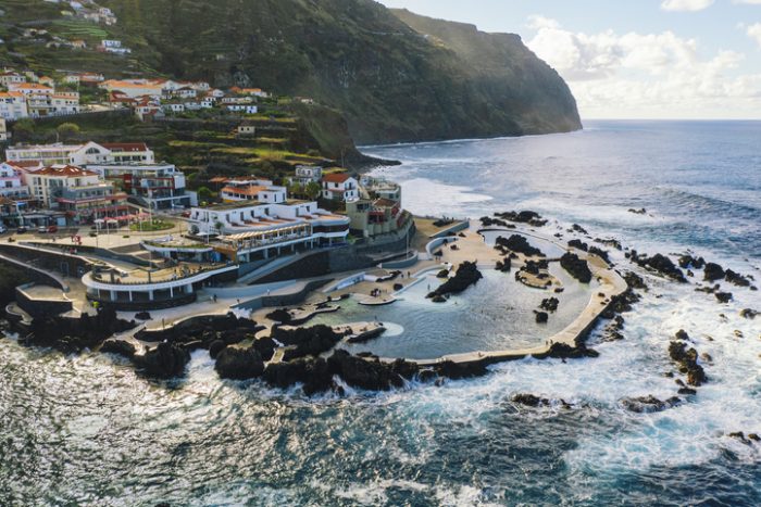 Natural swimming pool in Ponto Moniz, Madeira.