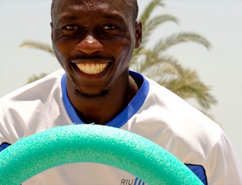 Member of the entertainment team at the Hotel Riu Dubai, one of the RIU chain's All Inclusive hotels