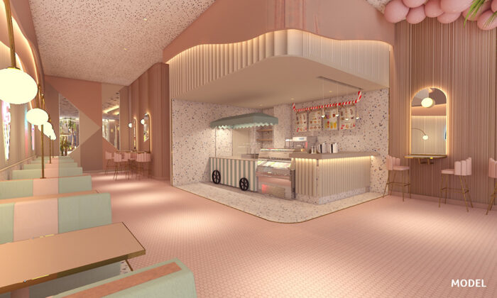 Render de la zona de helados del hotel Riu Palace Bavaro