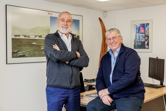 Luis Riu, CEO of RIU Hotels & Resorts, and Pepe Moreno, a trusted advisor, Board Member and Director of Sales and Marketing, at RIU headquarters