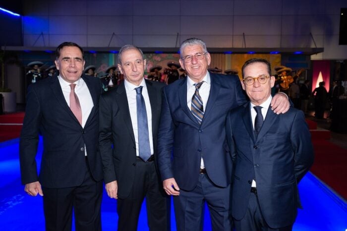 Pepe Moreno, Director of Sales and Marketing at RIU Hotels & Resorts, at the chain's 25th anniversary celebrations in Mexico with part of the Board of Directors