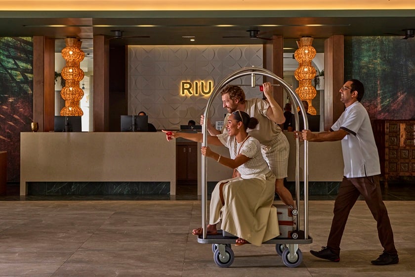 Lobby Reception at the Riu Turquoise Hotel