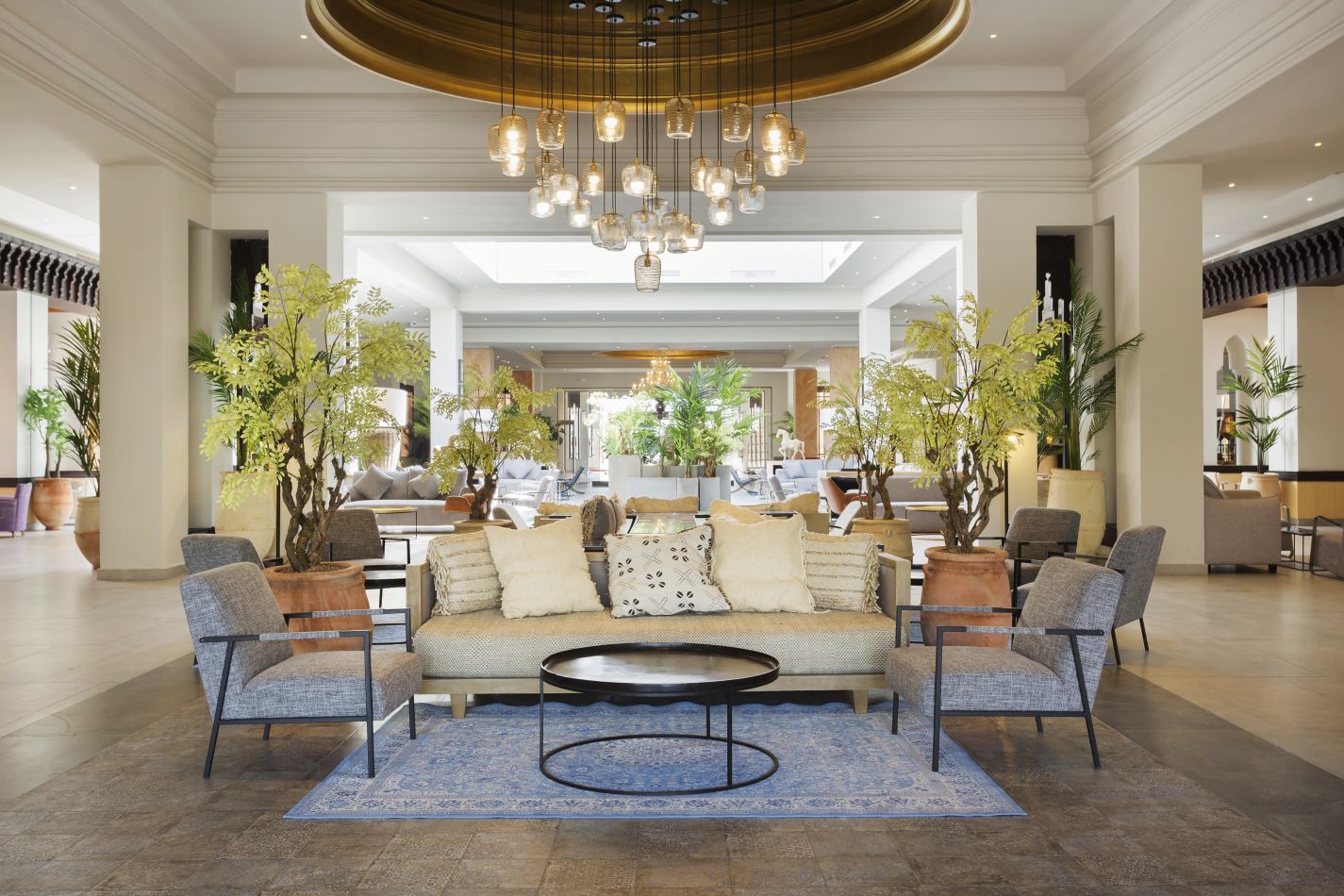Lobby des Hotels Riu Tikida Palmeraie in Marrakesch