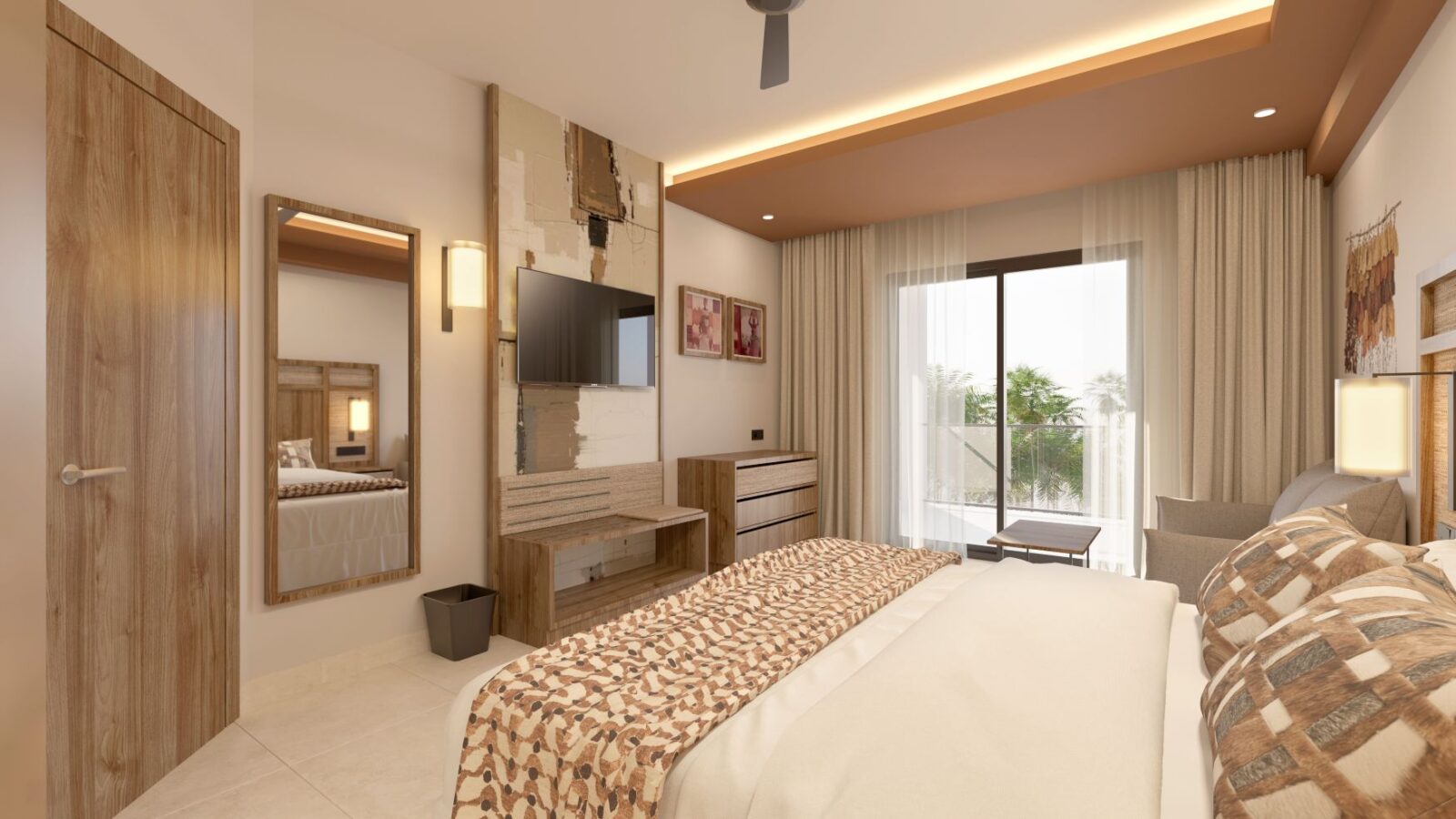 Interior of a room at the hotel Riu Touareg in Boa Vista, Cape Verde