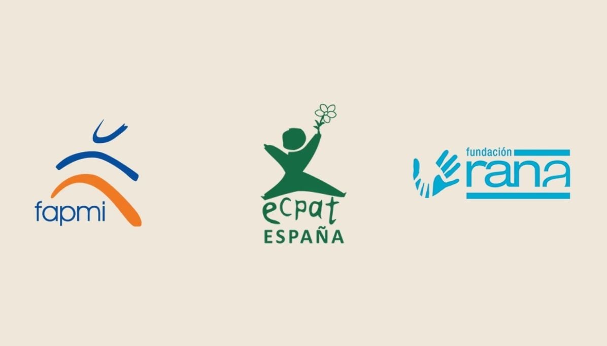 Imagen que muestra los logos de Fapmi, ECPAT y Fundación RANA