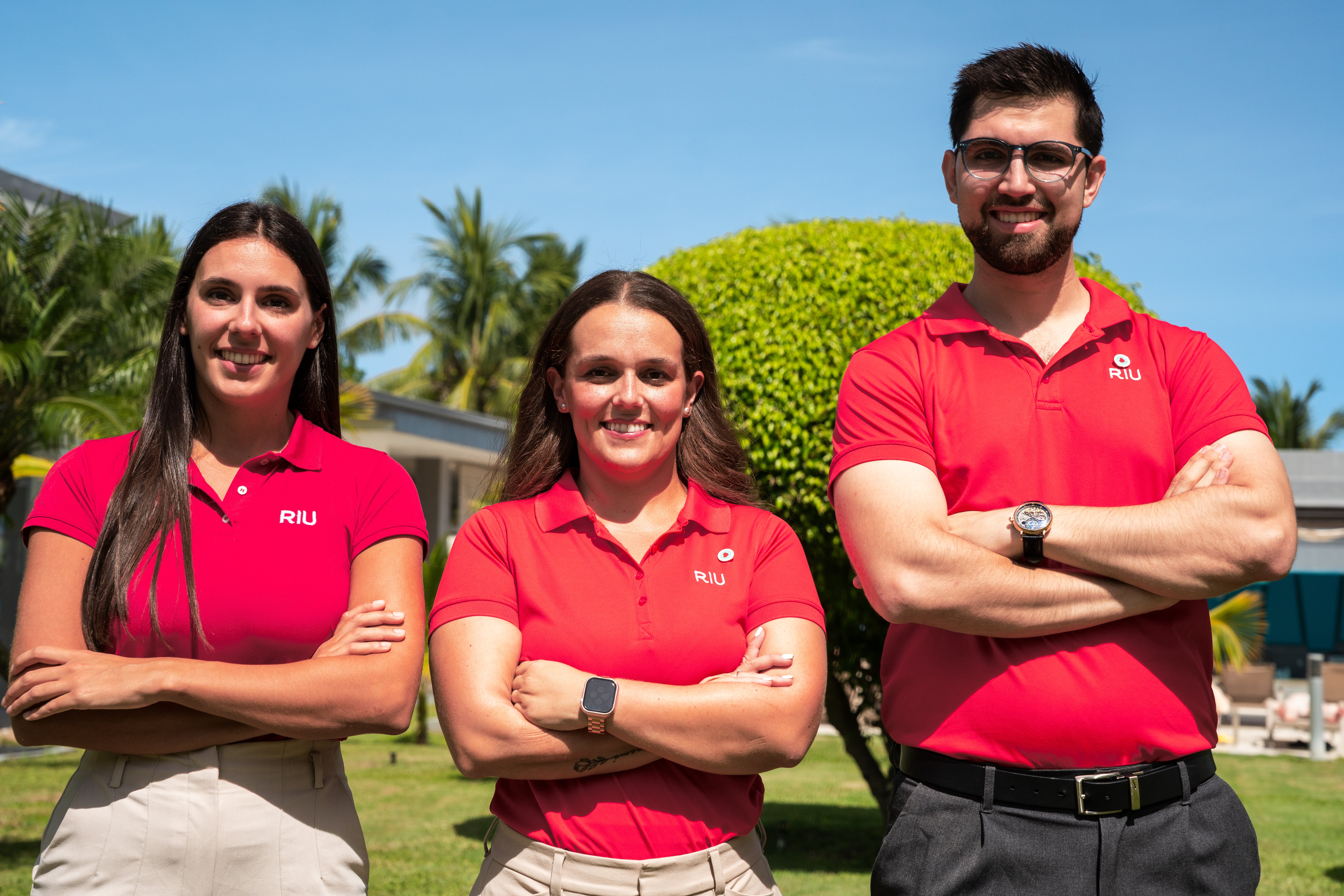 Equipo de dirección del hotel Riu Negril, en Jamaica