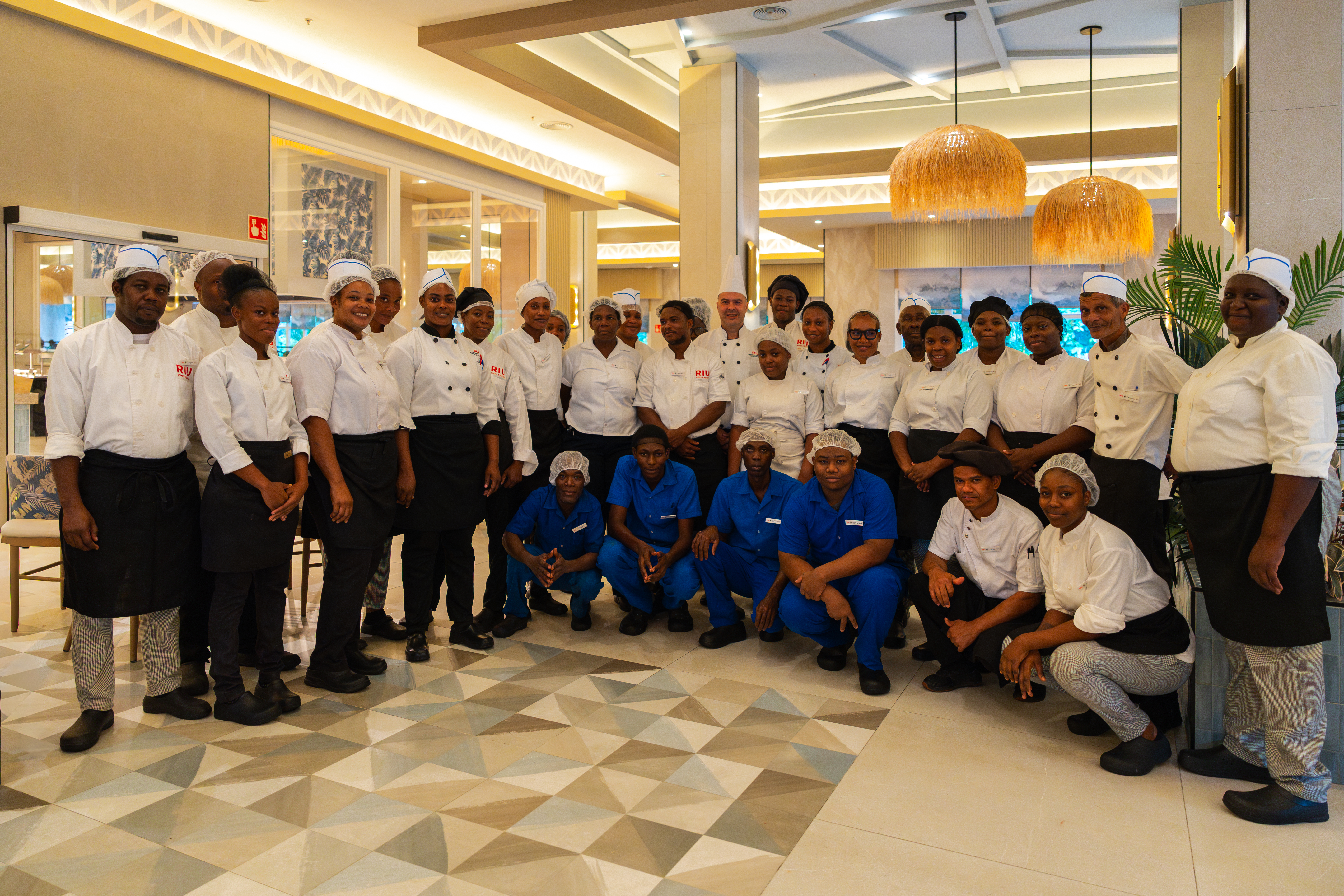 Equipos de cocina de los hoteles RIU en Jamaica
