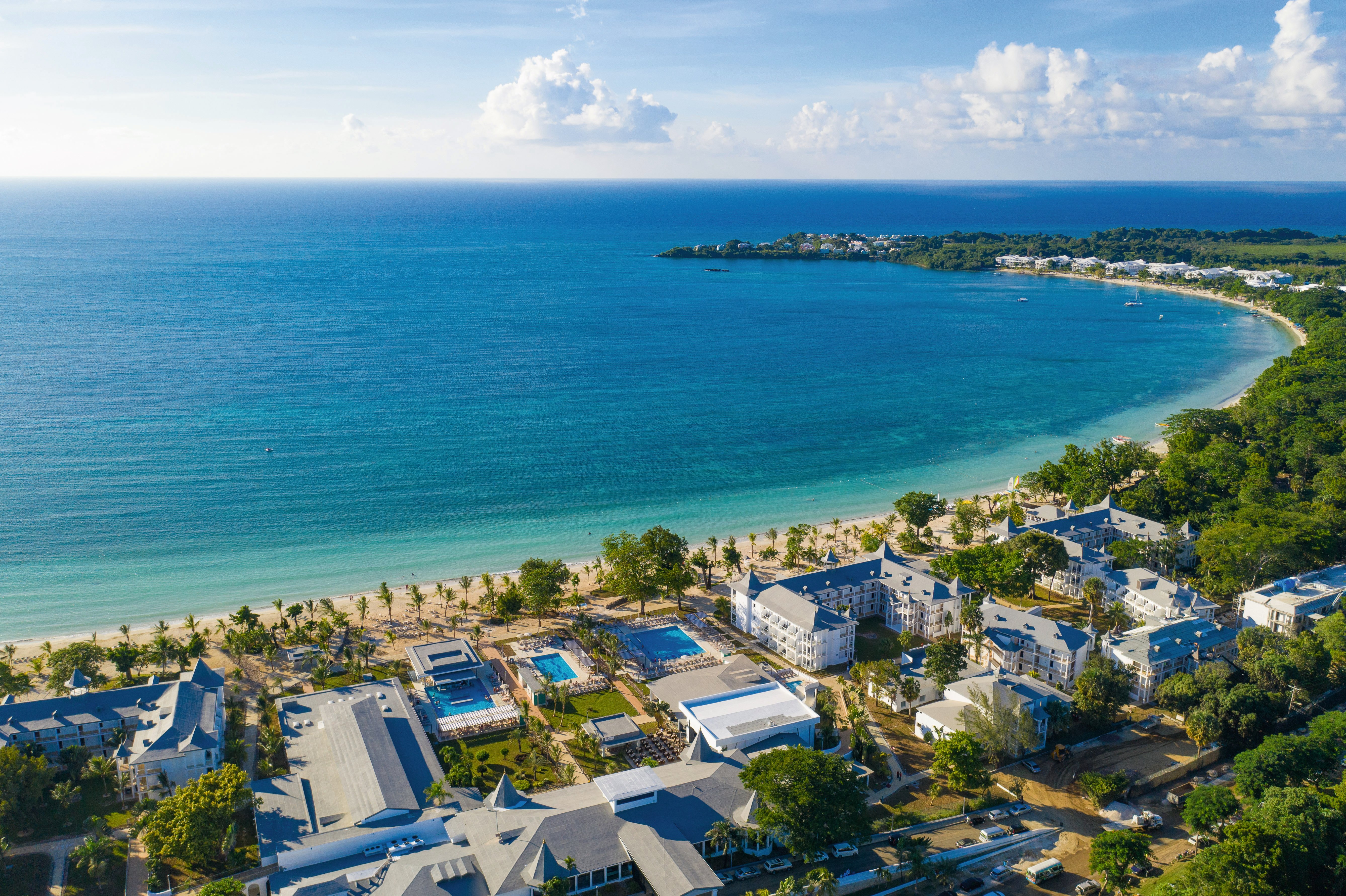 Vista aérea del hotel Riu Palace Tropical Bay, en Jamaica