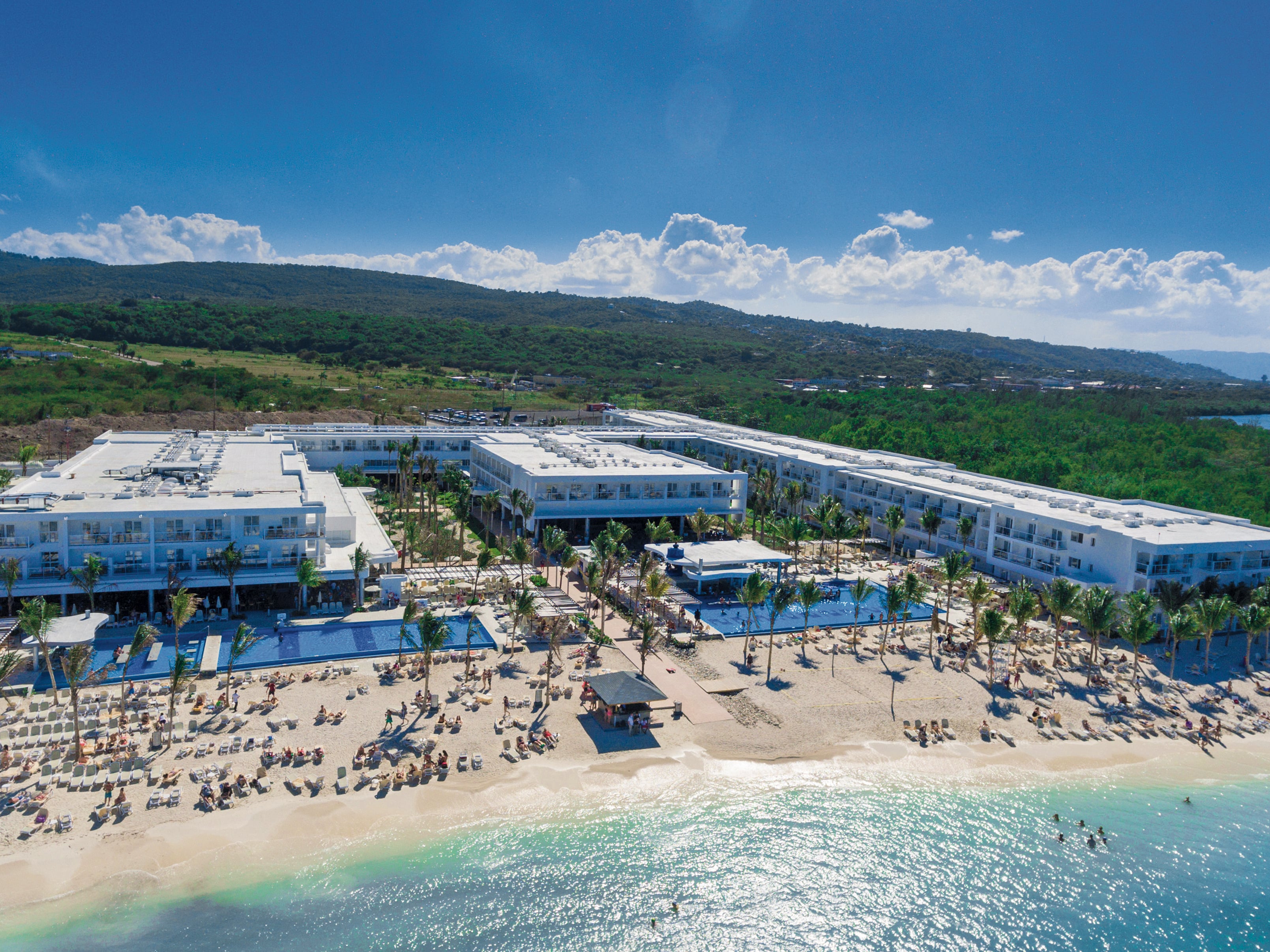Vista aérea desde la costa del hotel Riu Reggae, en Jamaica