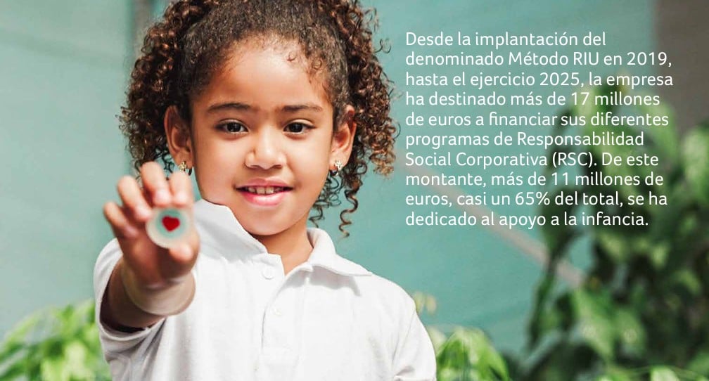La infancia es la línea de actuación principal de RIU