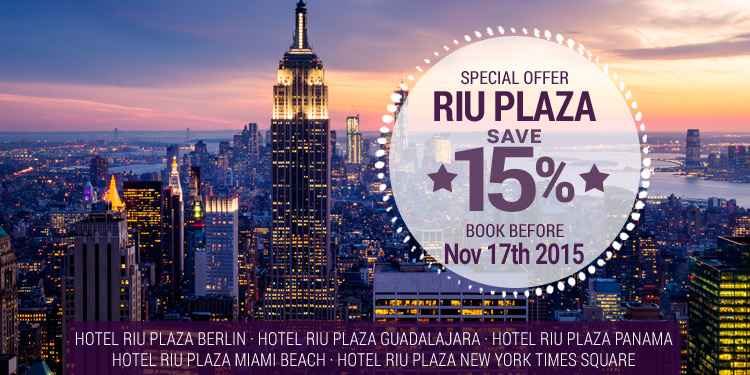 Special Riu Plaza 15%