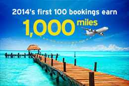 1000 Air Miles to the first 100 reservations