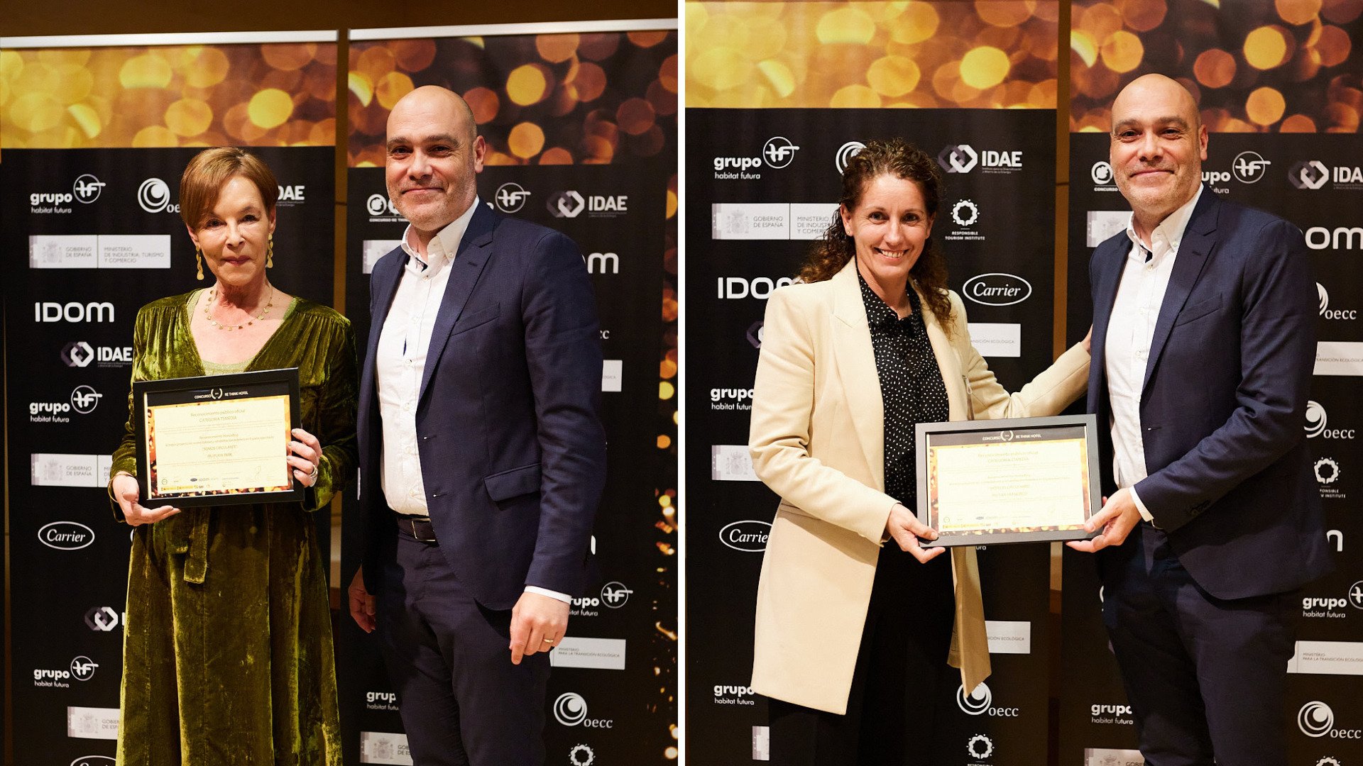 El Riu San Francisco y Riu Playa Park reciben el premio Re Think Hotel por sus proyectos de sostenibilidad